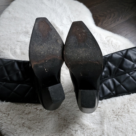 Sister X Soeur Free People Zeta Quilted Tall Leather Cowboy Boots - Picture 11 of 15